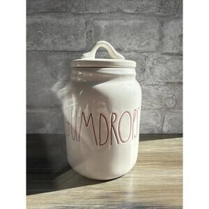 RAE DUNN White  "Gumdrops” Small Baby Canister By Magenta